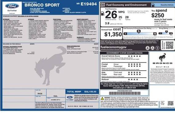 FORD BRONCO SPORT 2022 3FMCR9B62NRE19494 image FORD BRONCO SPORT 2022 3FMCR9B62NRE19494 image